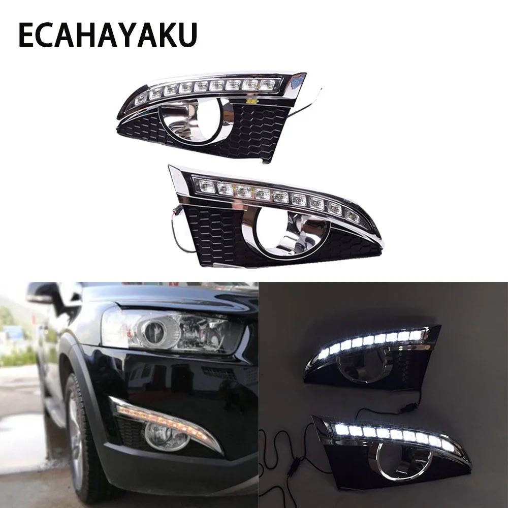 ECAHAYAKU DRL для CHEVROLET CAPTIVA 2011 - 2016 сигнал поворота реле автомобиля 12V светодиодный