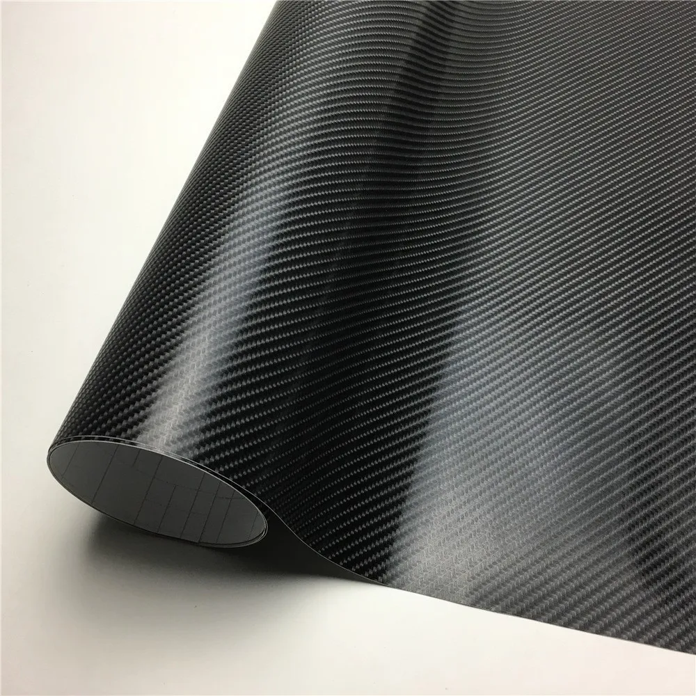 Black 2D 3D 4D 5D 6D Carbon Fiber Vinyl Tape Car Wrap Film Sticker
