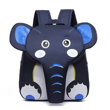 

2019 New 3D Happy Elephant Model School Big Waterproof Zoo Animals Design Mochila Infantil Fashion Gift for Toddler 2-6y Kids