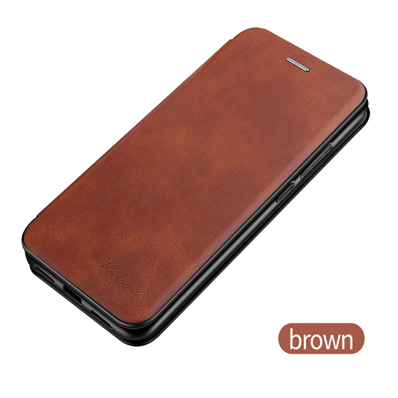 brown Для samsung A50 Чехол класса люкс из искусственной кожи с откидной крышкой чехол для samsung Galaxy A30S A50S A10 A20 A30 A40 A70 A20E телефон чехол s A10S A20S - Цвет: brown