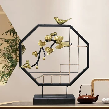 

NEW CHINESE ANTIQUE ZEN WROUGHT IRON ORNAMENTS HOME LIVINGROOM TV CABINET FIGURINES CRAFTS HOTEL OFFICE DECORATION ACCESSORIES