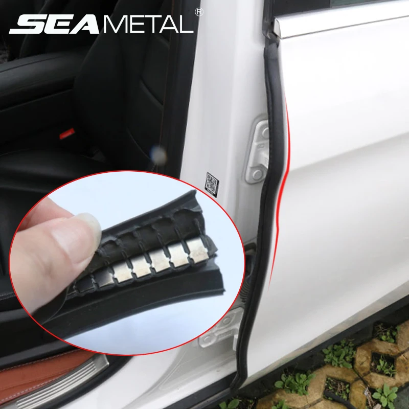 Автомобильная уплотнительная лента резиновая уплотнительная прокладка край двери автомобиля резиновый герметик B защита стойки наклейки шумоизоляция автомобиля герметичные полоски
