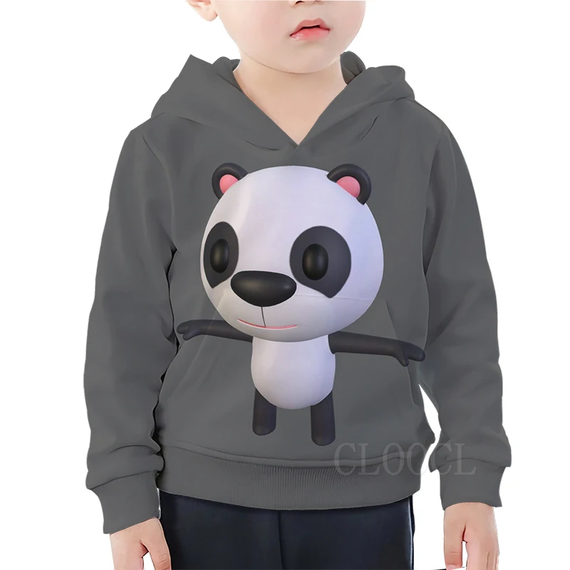 children Hoodie 1 Милые детские толстовки с капюшоном с рисунком панды из аниме детская забавная Толстовка с принтом панды для девочек и мальчиков повседневная крутая модная уличная одежда - Цвет: children Hoodie 1