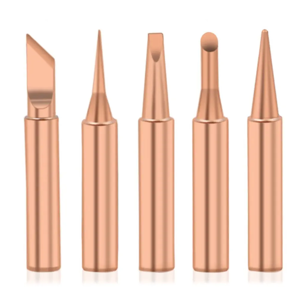 

6pcs/set Soldering Iron Tips Pure Copper 900M-T Soldering Iron Tip Lead-free Solder Tips Welding Head Soldering Tools