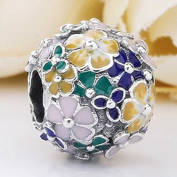 

Original Mix Enamel Classic Flower Arrangement Beads Fit 925 Sterling Silver Bead Charm Bracelet Bangle Diy Jewelry