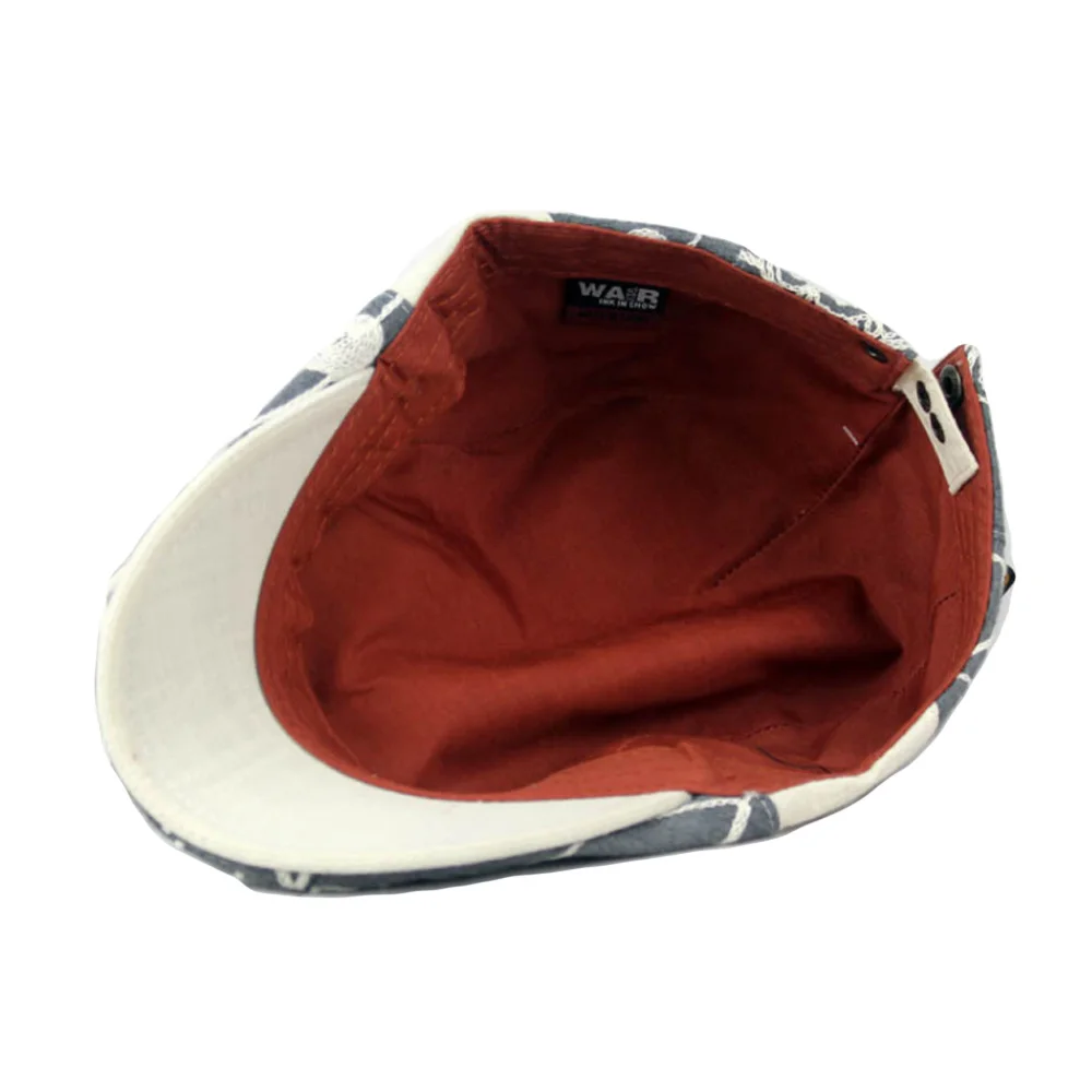 Womens Adjustable Hat Lady Berets Hats Floral Printed Cabbie Golf Driving Caps