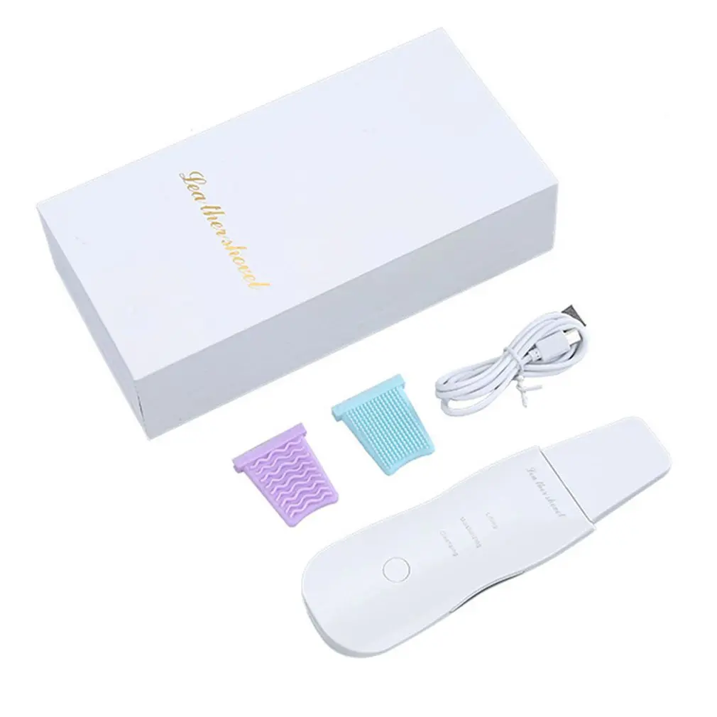 

Usb Ultrasonic Face Skin Cleaner Device Blackhead Removal Device Shovel Machine Face Exfoliator Deeply Clean The Face Skin