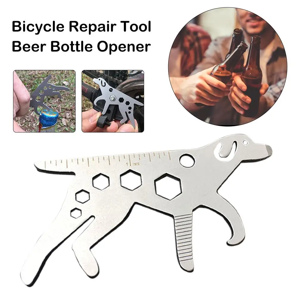 

3PCS Portable Bicycle Repair Tool Beer Bottle Opener Multi-function Puppy Shape Repair Tool Bottle Opener Bike Repair Tools