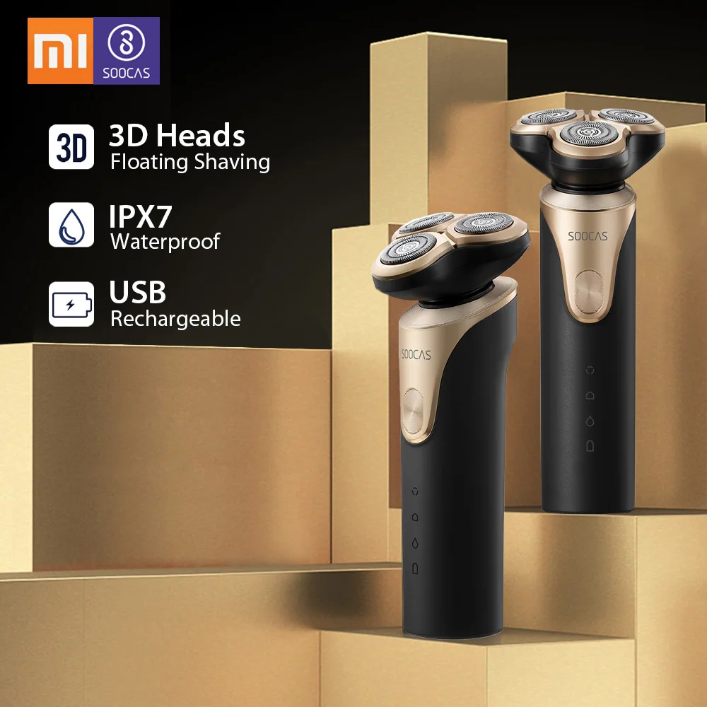 Для Xiaomi электрическая бритва Mijia SOOCAS S3 электробритва для Сухой Влажной
