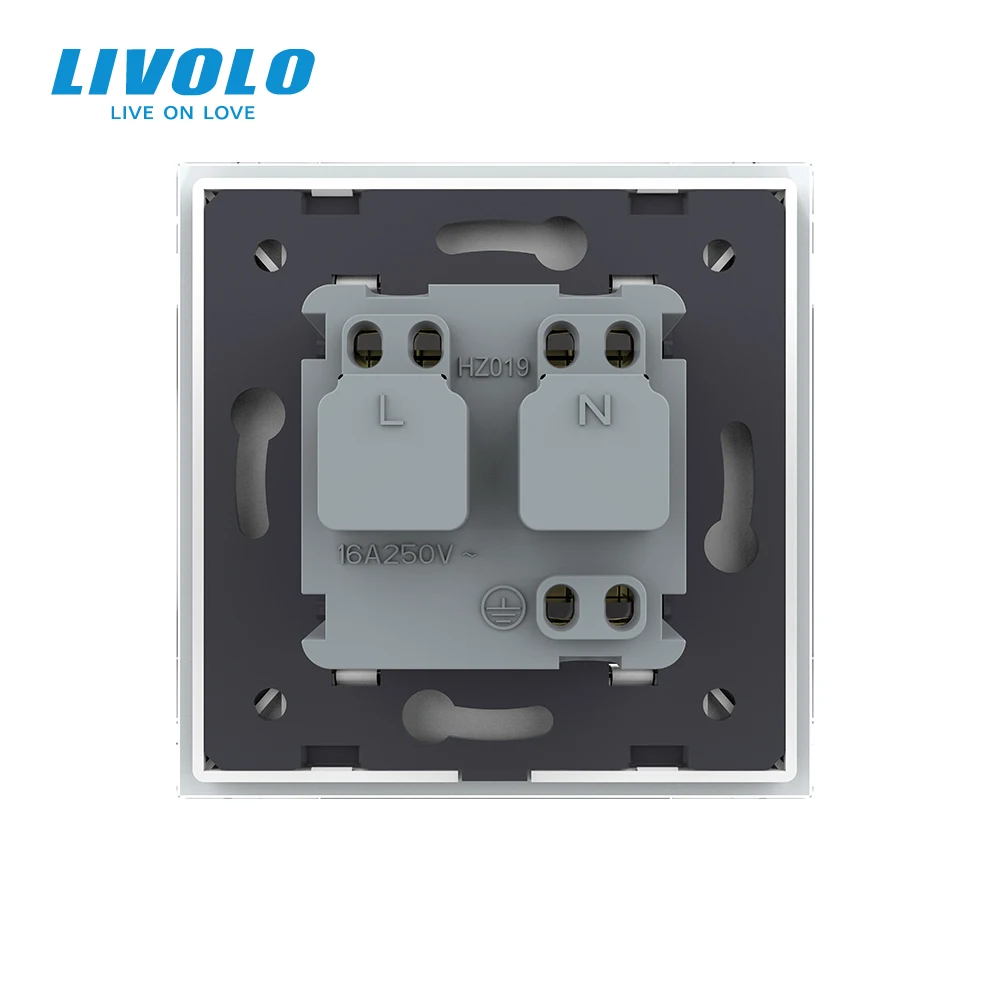 Розетка Livolo VL C7C1EU 11 настенная розетка из закаленного стекла европейского