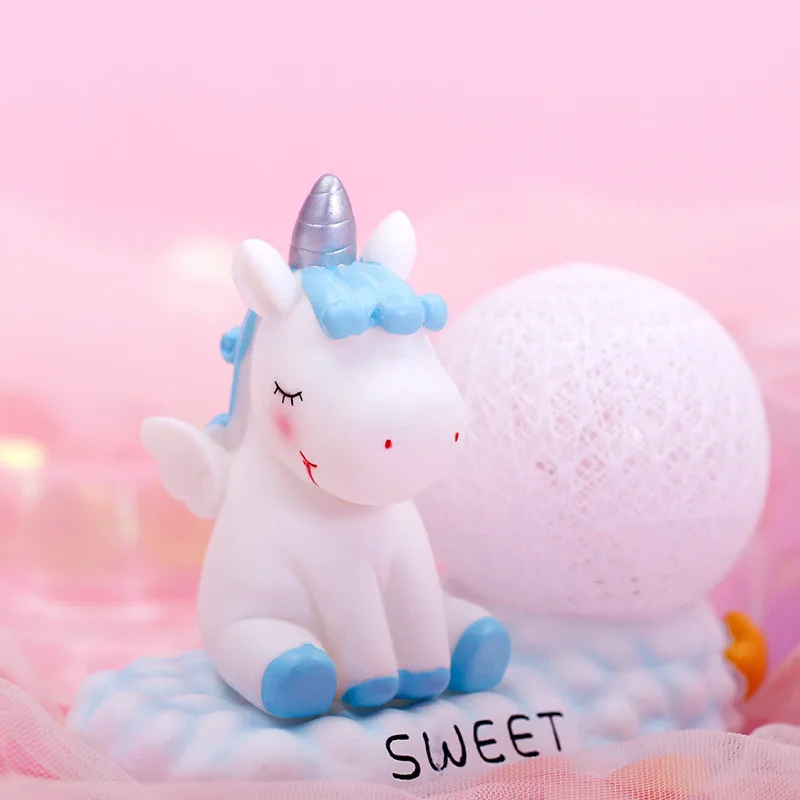 树脂工艺品-趴趴独角兽线球灯摆件创意梦幻家居工艺品粉色少女心小夜灯礼物-树脂工艺(9)