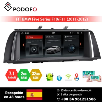 

Podofo Car Multimedia Player Android 7.1 for BMW 5 Series F10 / F11 (2011-2012) CIC System 10.25" Support Bluetooth Mirror Link