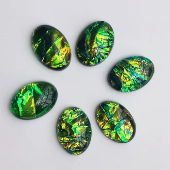 

Resin Stone Diameter 13x18mm Oval 24# high-quality Cabochon Dome Flat back beads DIY Jewelry Finding Cameo Pendant Setting