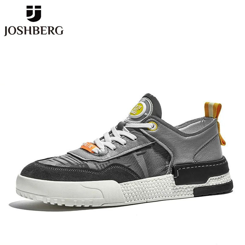 

JOSHBERG Gray High Quality Man Shoes Ultralight Mens Trainers Street Style Designer Shoes Men Zapatos De Hombre De Vestir