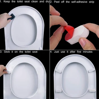 

2020 Self-adhesive Toilet Seat protection Gasket Set Of Four Home Garden Household Merchandises Bathroom Products