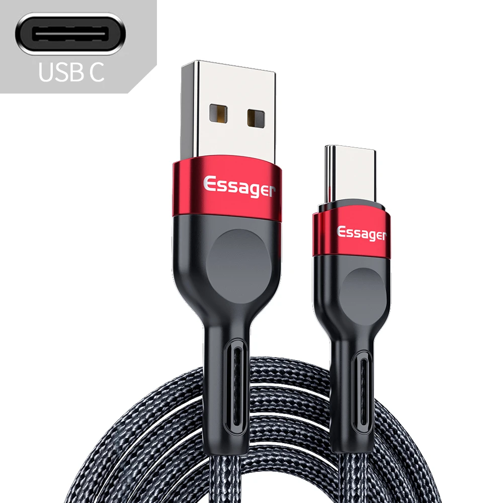 android charger Essager 3A USB Type C Cable Micro USB Fast Charging Data Cable Mobile Phone Charger USB C Microusb Wire Cord For Samsung Xiaomi magnetic phone charger Cables