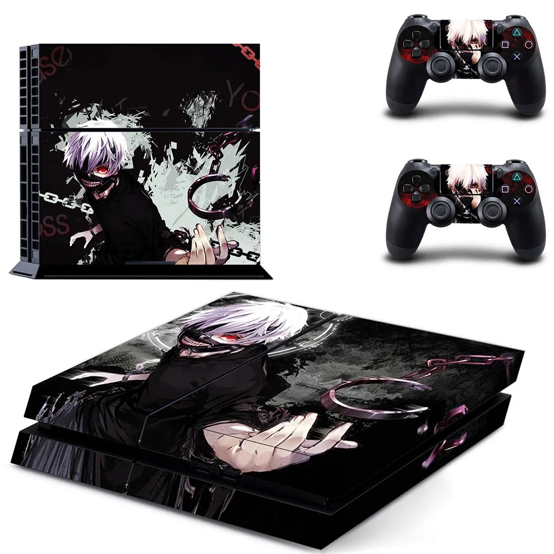Виниловая наклейка для PS4 PS 4, Виниловая наклейка s, Токийский Гуль, игровая станция 4, наклейки Pegatinas для консоли playstation 4 и 2 контроллера