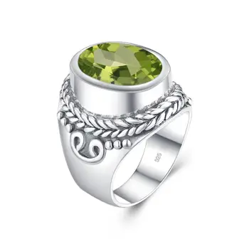 

Silver Ring For Women Men Genuine 925 Sterling Silver Big Designer Rings Gothic Oval Shape Fine Jewelry Handmade Halloween Gift