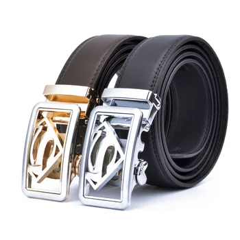 

2020 new men belt leather luxury Width 3.5cm Length 100-130cm belts for man business youth version Gift Black Brown