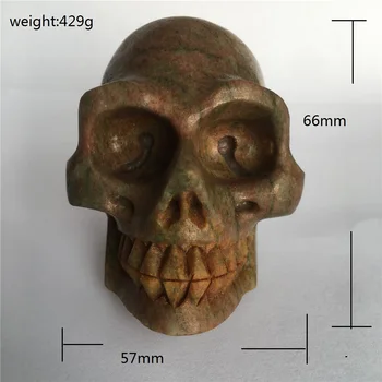 

Natural jade quartz crystal skull gift home collection Living room Feng shui furnishing articles Halloween and Christmas gifts