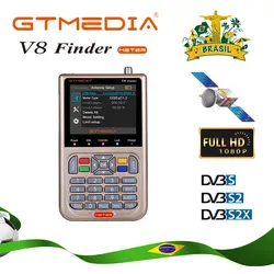 Оригинальный GTMEDIA V8 прибор обнаружения DVB-S2/S2X Цифровой спутниковый Finder Meter Full 1080P HD FTA 3,5 дюймов ЖК-дисплей lnb tv SatFinder ACM