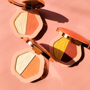 

Suikone dual color matte eyeshadow palette yellow earth nude white pigment powder long lasting waterproof sunset eyeshadow AC142