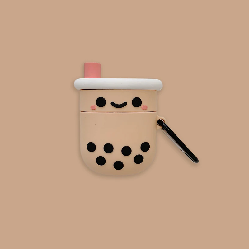 Cute Tea Cup Earphone Case For AirPods 1 2 Soft Silicone Protective Pink Charging Drink Theme Earphone Case For AirPods 1 2