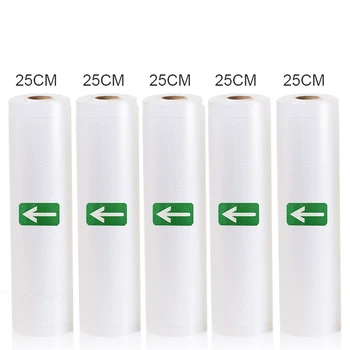 

5 Rolls/Lot Kitchen Food Vacuum Bag Storage Bags For Vacuum Sealer Vacuum Packaging Rolls 12/15/20/25/28cm*500cm