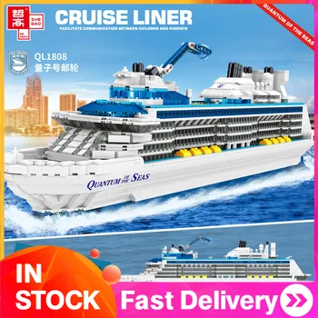 

In Stock ZHEGAO QL1808 Technic Series Cruise MOC Liner Building Blocks 2428pcs Bricks Toys Sets