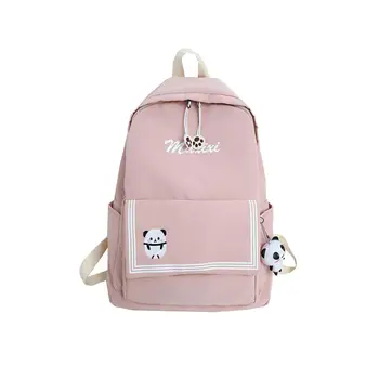 

Couple bag backpack Leisure travel bag Panda Pendant Backpack Fashion unisex bag Large-capacity backpack Dropship