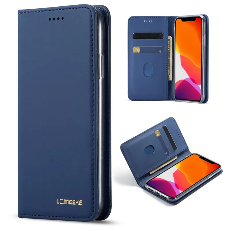 Синий Кожаный чехол для huawei P30 Lite Магнитный чехол для телефона Флип ТПУ мягкий чехол huawei P30 Pro Футляр для телефона Hoesje - Цвет: Синий