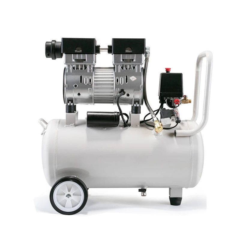 220V 30L 800w безмасляный бесшумный Портативный небольшой поршневой воздушный
