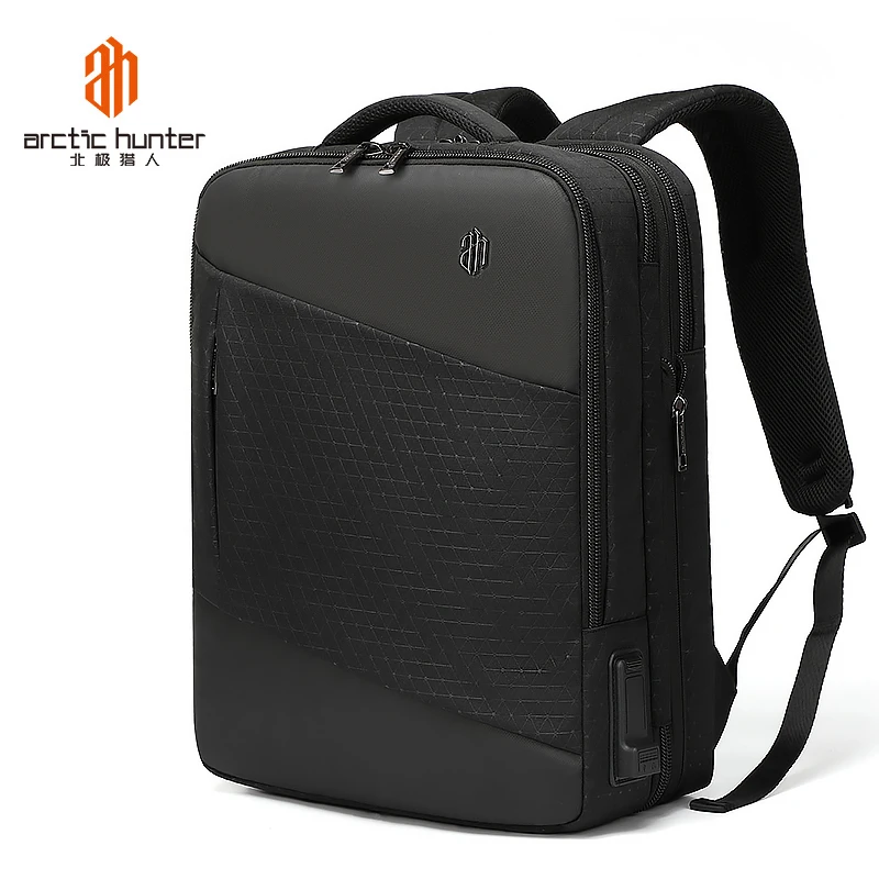 little stars black Мужской рюкзак ARCTIC HUNTER, подходит для 15,6 дюймов, для ноутбука, USB, для подзарядки, многослойный, вместительный, для путешествий, мужская сумка, рюкзаки double eleven - Цвет: little stars black