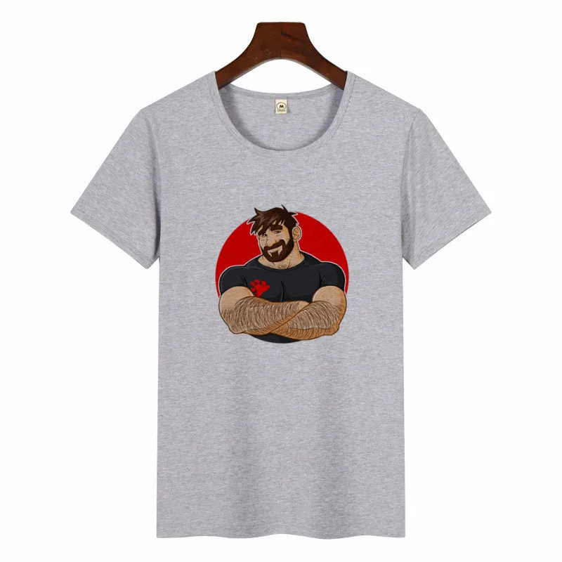 p1463D-grey Женская забавная футболка с рисунком медведя и поцелуя Bobo Bear, топы с короткими рукавами, футболка унисекс, модная футболка с круглым вырезом, Kawaii, графические футболки для женщин - Цвет: p1463D-grey