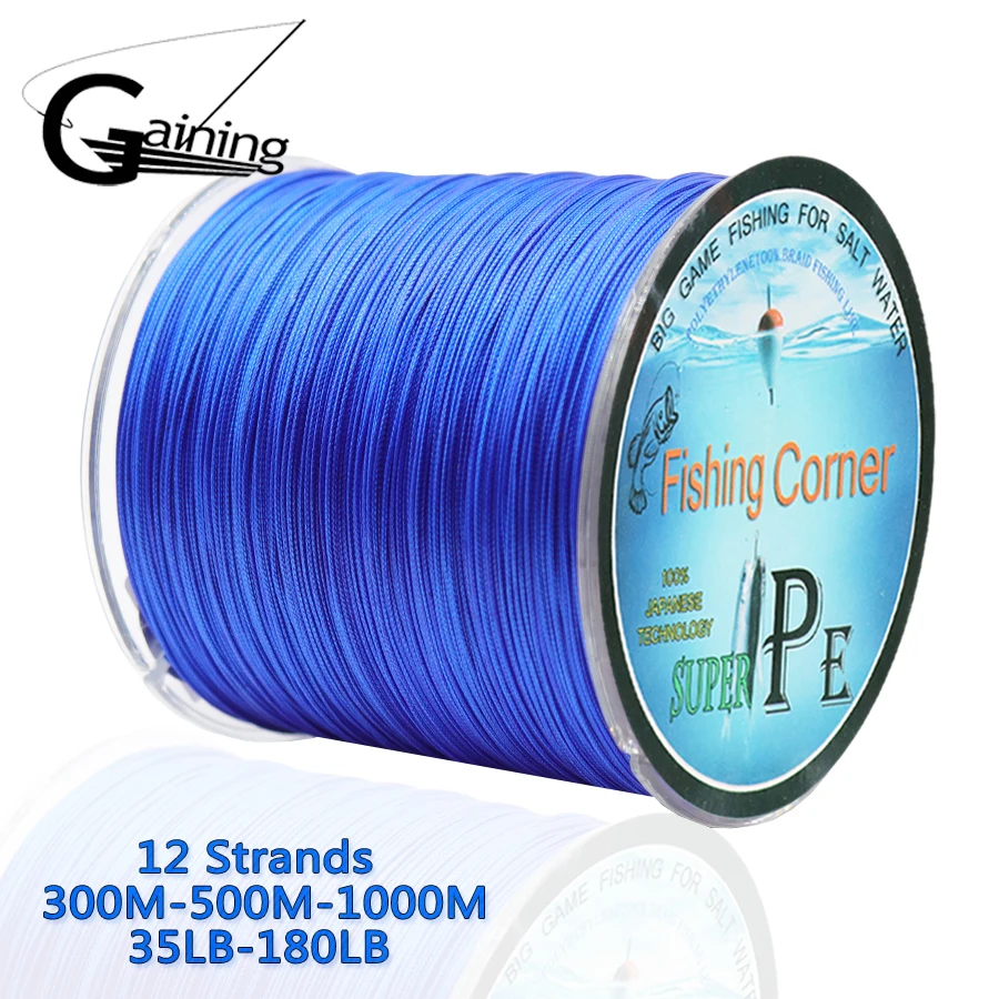 12 Strands PE Fishing Line Baid Fishing Line 300M 500M 1000M