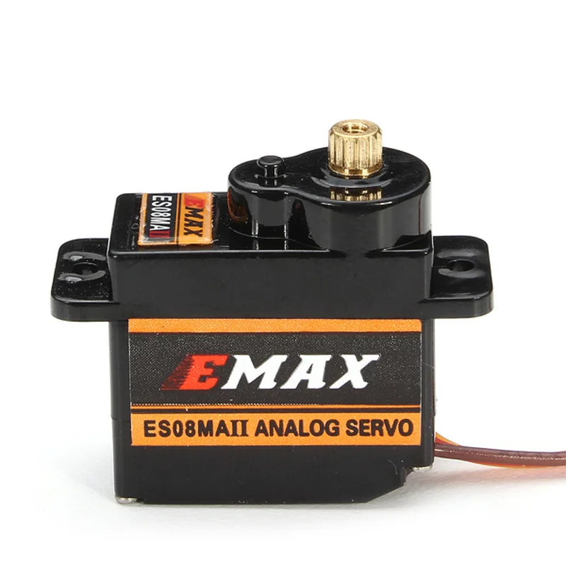 Cheap 4PCS EMAX ES08MAII 12g Mini Metal Gear Analog Servo for Rc Hobbies Car Boat Helicopter Airplane Rc Robot Spare Part