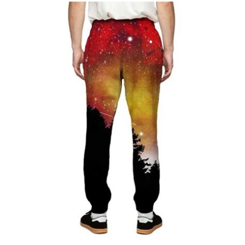 

MODAVELOCE Print Red Lights Pants Men Joggers Sweatpants Staight Casual Pants Cotton For Men trousers Track Pants