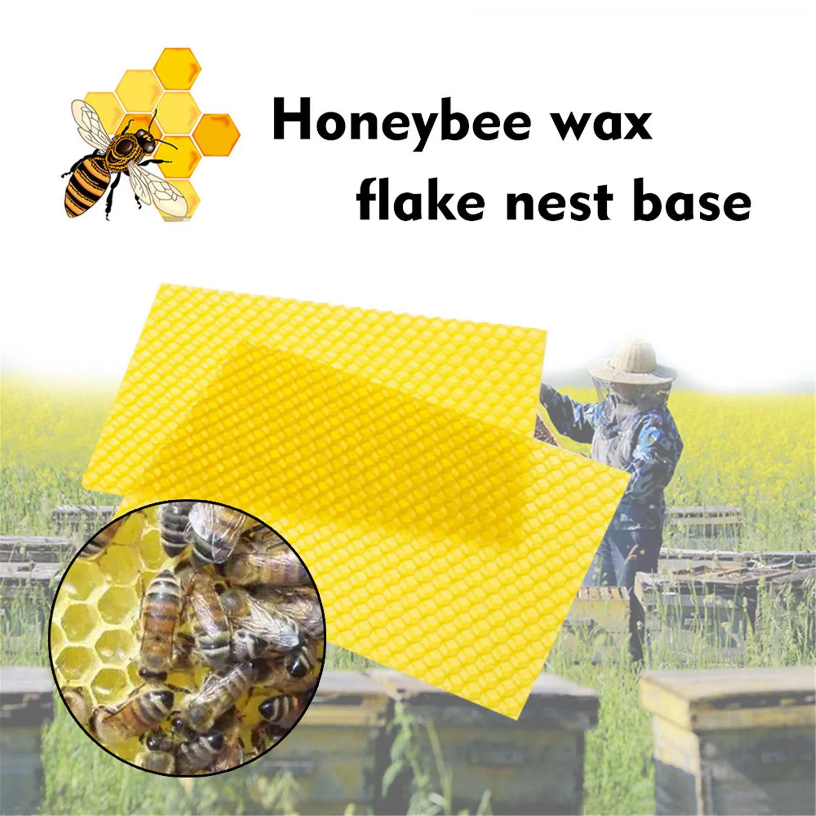 30pcs Honeycomb Foundation Sheet Beekeeping Wax Frame Bee Honey Hive Equipment 