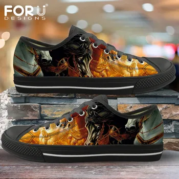 

FORUDESIGNS Fashion Crazy Horse Printed Vulcanized Shoes Women Outdoor Lightweigt Canvans Sneakers Spring Footwear Zapatillas