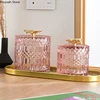 Nordic Butterfly Glass Storage Jar Jewelry Box Household Cotton Swab Box Desktop Transparent Glass Jar Decoration Decoration 3