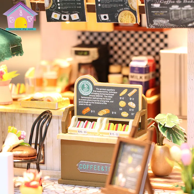

Hoomeda-diy DIY Hut Time Coffee House Handmade Assembled Villa Model Room Architecture Birthday Creative Gift GIRL'S