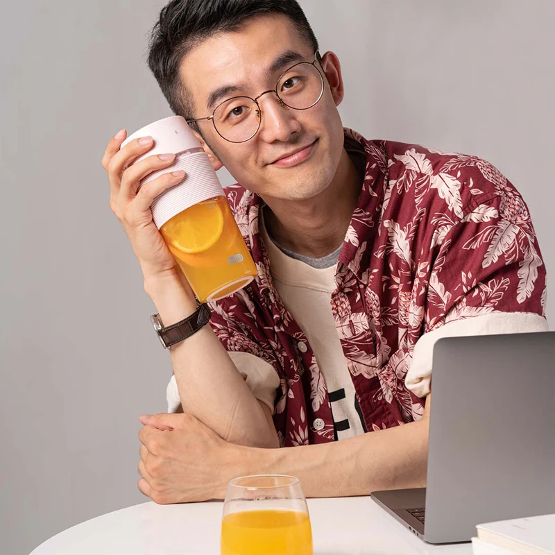 Портативный мини блендер XIAOMI Bud с чашкой для фруктов 300 мл Электрический кухонный