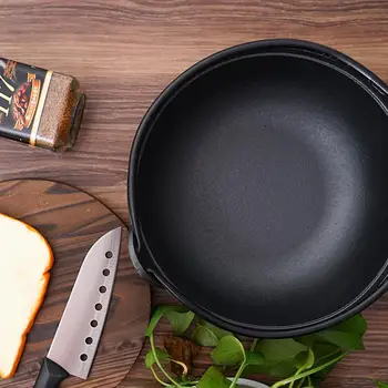 

Cast Iron Pot Stew Soup Pot Water Boiling Water Anti-slip Bottom Dutch Pot For Outdoor Picnic Camping