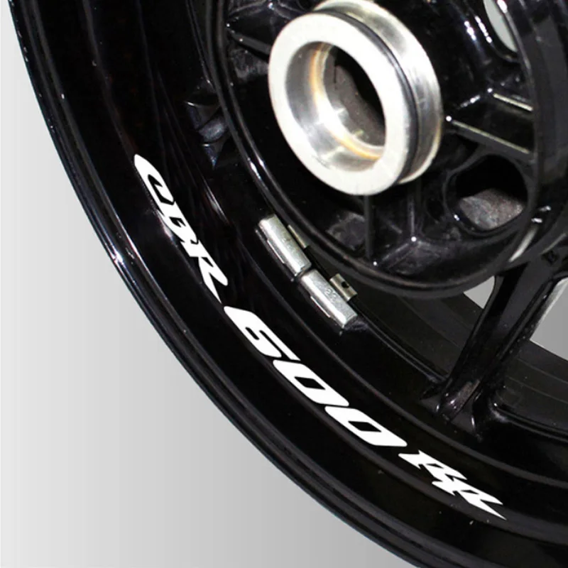 

A set of 8pcs high quality Motorcycle Wheel Sticker Decal Reflective Rim Motorcycle logo decal For Honda CBR600RR cbr 600 rr