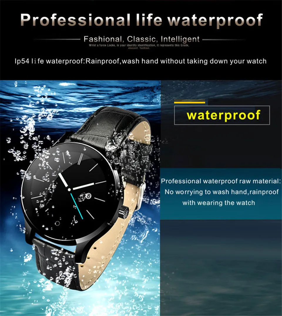 Ravi K88H Full Touch классические Смарт-часы монитор сердечного ритма шагомер Siri Bluetooth Вызов Smartwatch для Iphone Xiaomi huawei