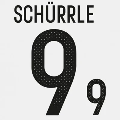 Ретро Германия HOWEDES HUMMELS SCHURRLE OZIL MULLER GOTZE REUS напечатаны nameset футбол штамповка патч значок - Цвет: SCHURRLE
