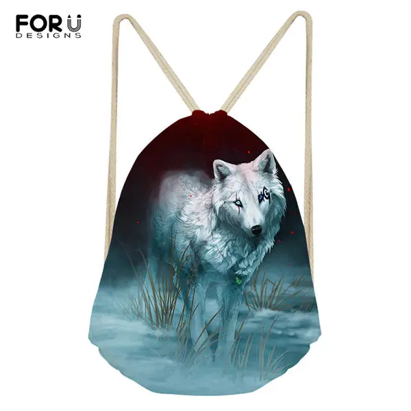 FORUDESIGNS/женские сумки для путешествий с рисунком "Fantasy Wolf"; мужская обувь с карманами; дизайнерский рюкзак для путешествий с изображением животных из мультфильма для мальчиков - Цвет: CDWX3778Z3