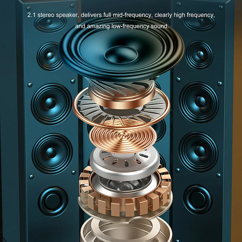 Bluetooth Speaker Portable Big Power Wireless Stereo Subwoofer Heavy Bass Speakers Sound Box Support FM Radio TF AUX USB