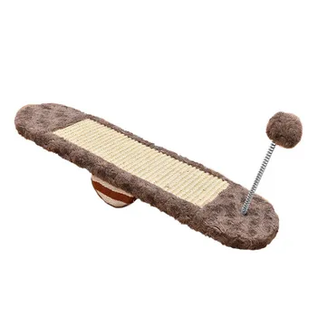 

Cat Scratch Board Seesaw Pets Play Grinding Paws Toy Durable Interactive Kitty Toy