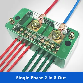 

Single Phase 2 In 8 Out Junction Box Quick Connect 220V household Installation Zero-fire Shunt Terminal Block Box